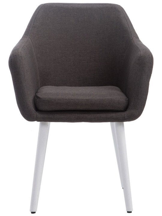 Stol Kuba stof, mørkegrå