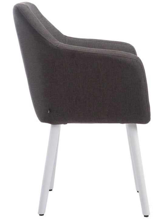 Stol Kuba stof, mørkegrå