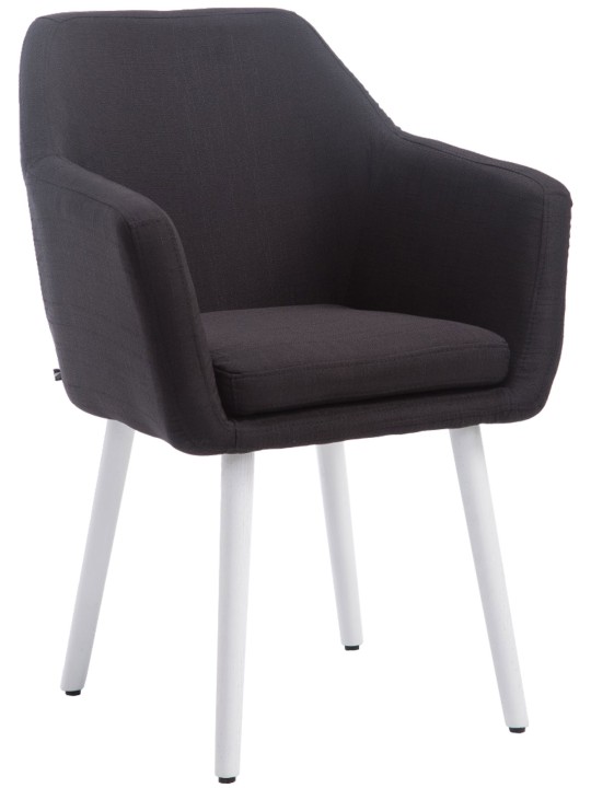 Stol Kuba stof, sort