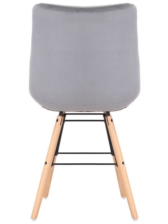 Sæt med 2 stole Leni fløjl, grå