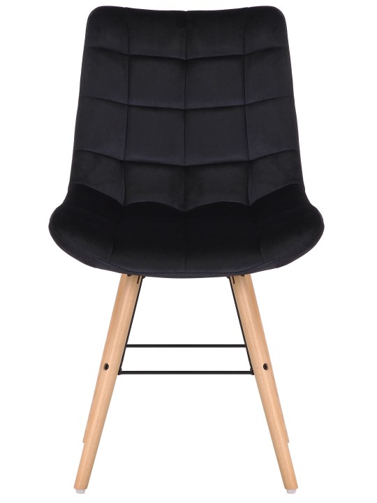 Sæt med 2 stole Leni fløjl, sort Sæt med 2 stole Leni fløjl, sort