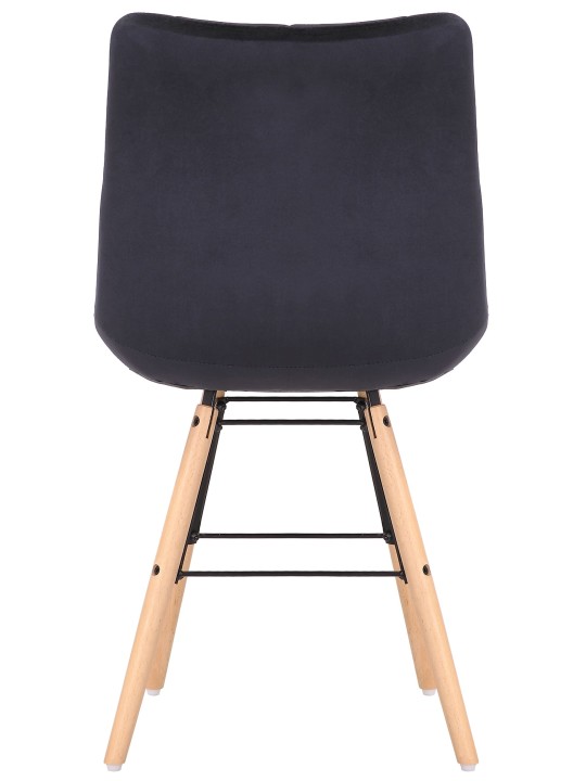 Sæt med 2 stole Leni fløjl, sort Sæt med 2 stole Leni fløjl, sort