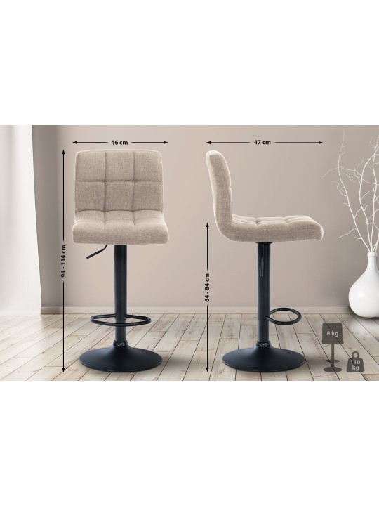 Barstol Calma stof, creme