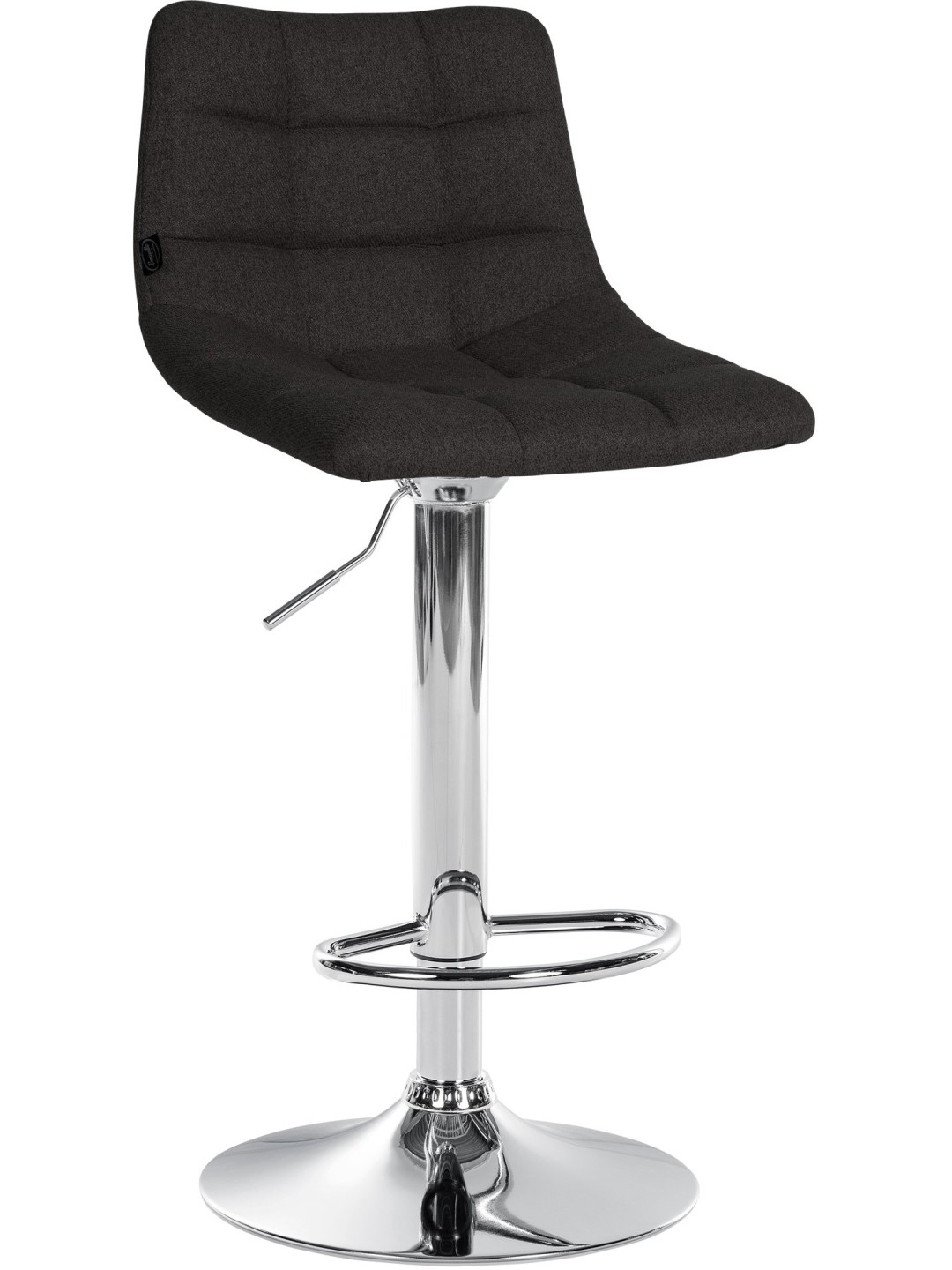 Barstol Jerry stof krom, sort
