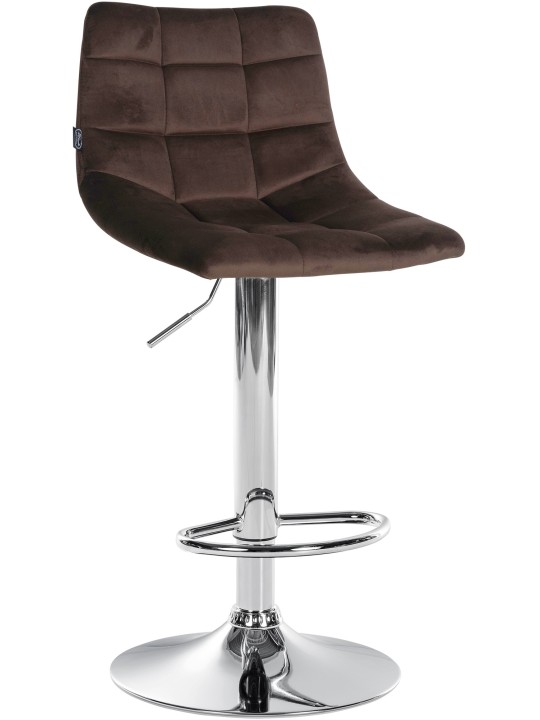 Barstol Jerry Velvet Chrome, brun