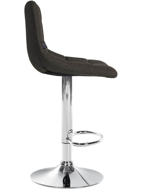 Barstol Jerry stof krom, mørkegrå