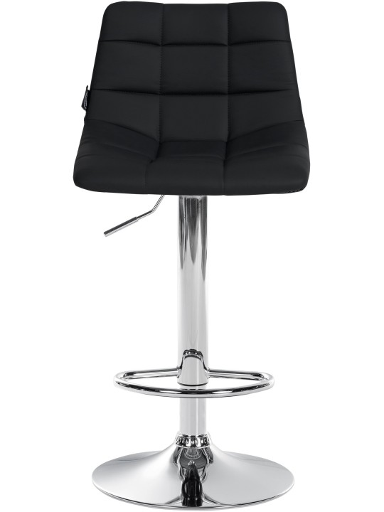 Barstol Jerry imiteret læder krom, sort Barstol Jerry imiteret læder krom, sort