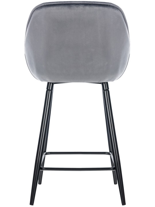 Barstol Gibson 76 fløjl, mørkegrå