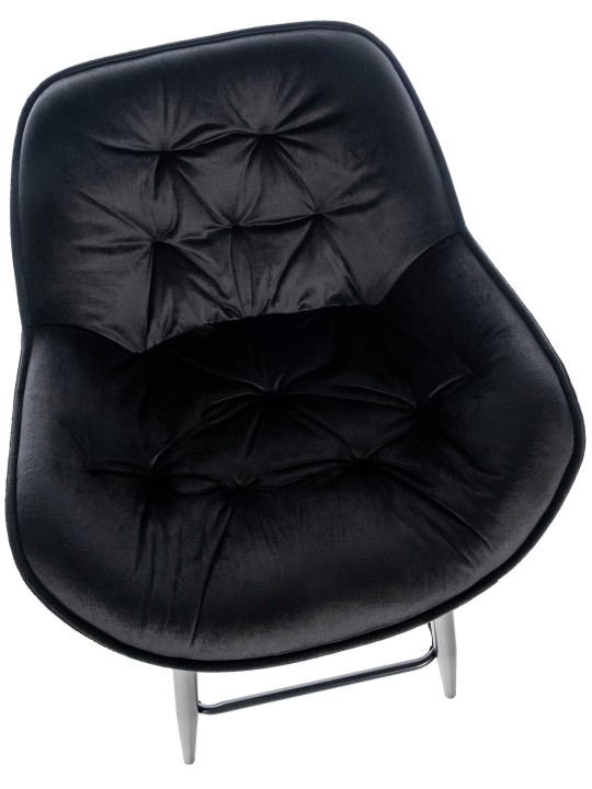 Barstol Gibson 76 fløjl, sort