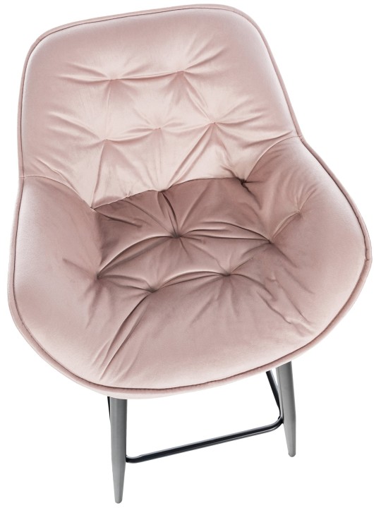 Barstol Gibson 76 fløjl, pink