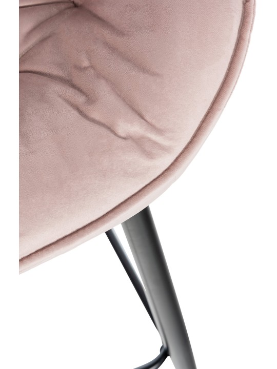 Barstol Gibson 76 fløjl, pink