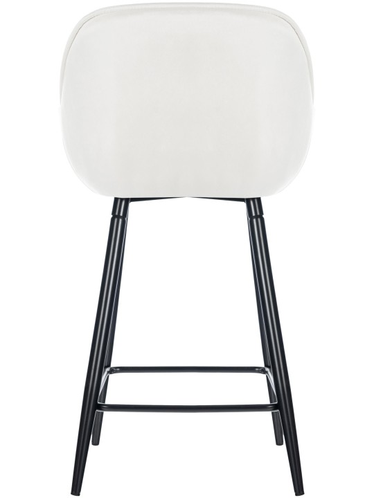 Sæt med 2 barstole Gibson 76 velvet, cremehvid