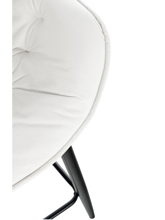 Sæt med 2 barstole Gibson 76 velvet, cremehvid