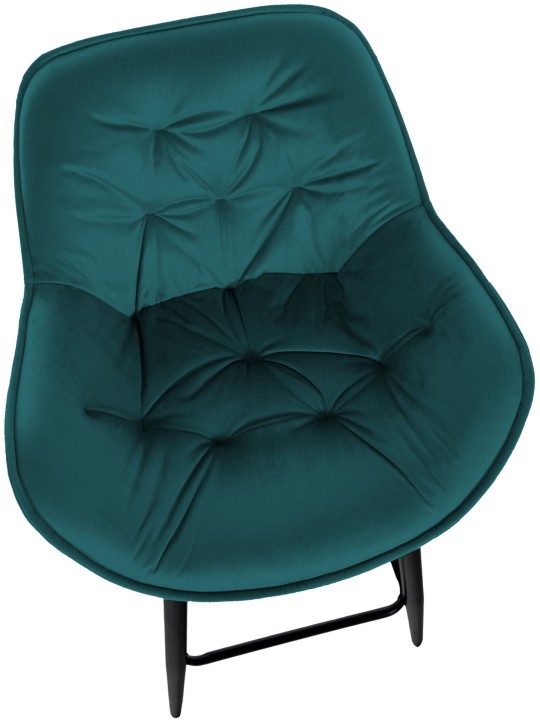 Sæt med 2 barstole Gibson 76 velvet, mørkegrøn