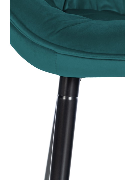 Sæt med 2 barstole Gibson 76 velvet, mørkegrøn