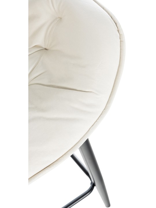 Sæt med 2 barstole Gibson 76 velvet, creme