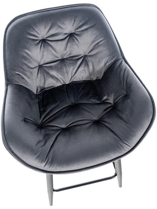 Sæt med 2 barstole Gibson 76 velvet, mørkegrå Sæt med 2 barstole Gibson 76 velvet, mørkegrå