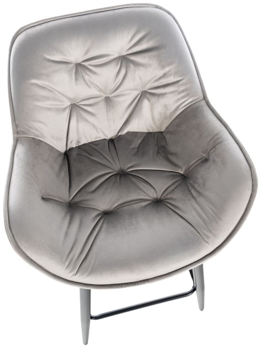 Sæt med 2 barstole Gibson 76 velvet, grå