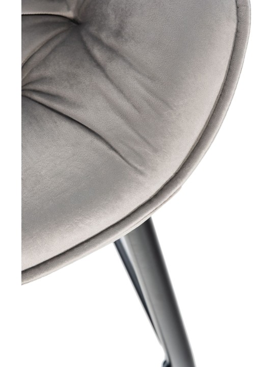 Sæt med 2 barstole Gibson 76 velvet, grå