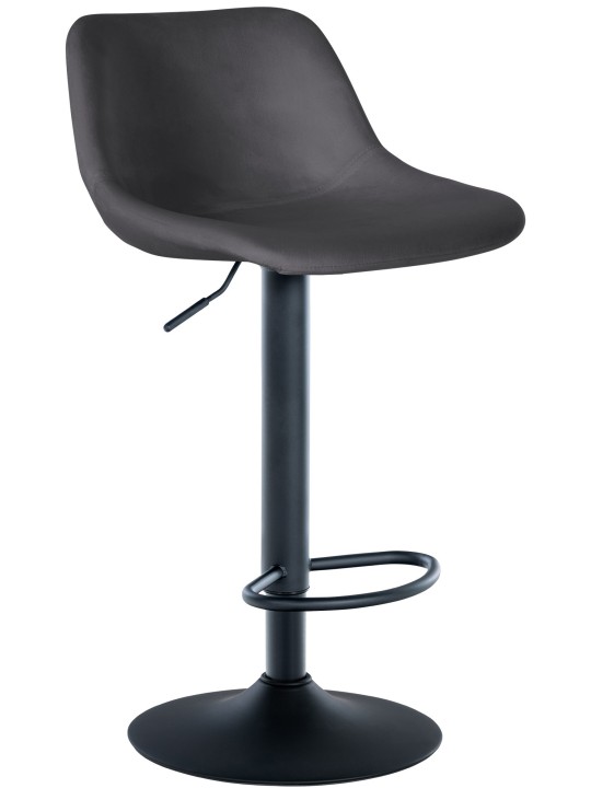 Barstol Loft fløjl, mørkegrå