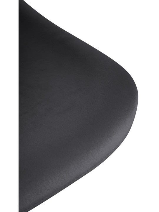 Sæt med 2 barstole loft fløjl, sort Sæt med 2 barstole loft fløjl, sort