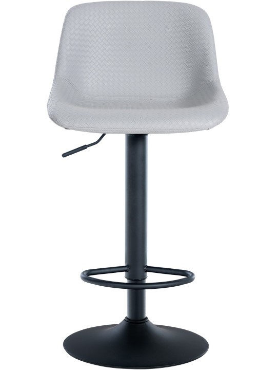 Sæt med 2 barstole Loft imiteret læder, grå