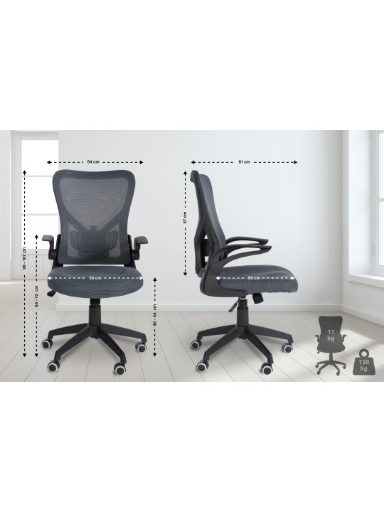 Kontorstol Hudson, grå