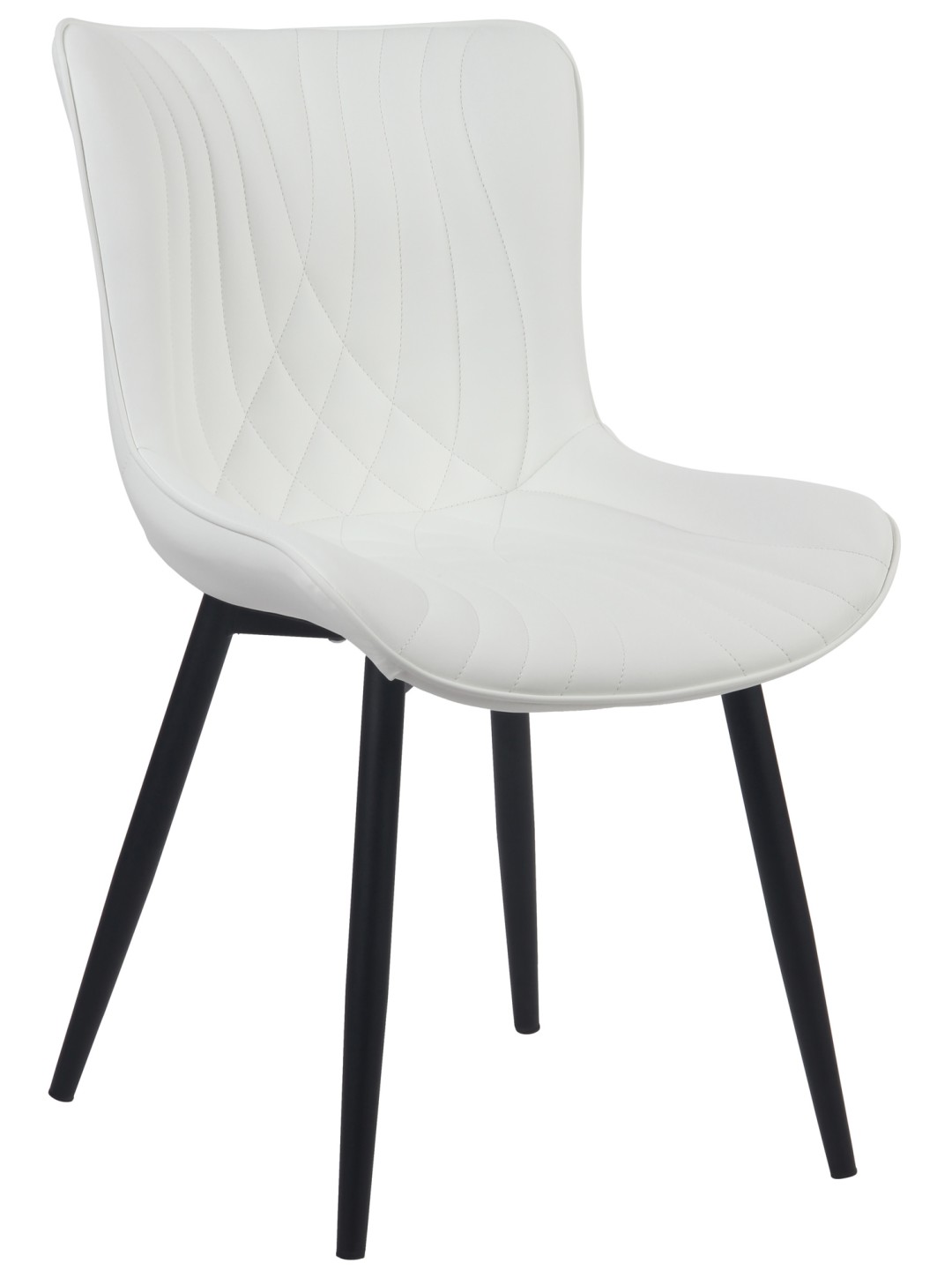 Stol Brady imiteret læder, hvid