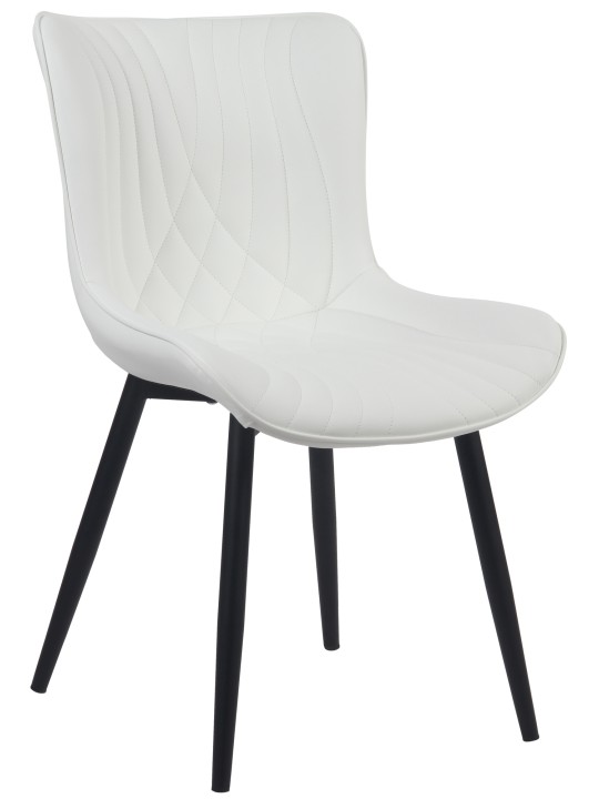 Stol Brady imiteret læder, hvid