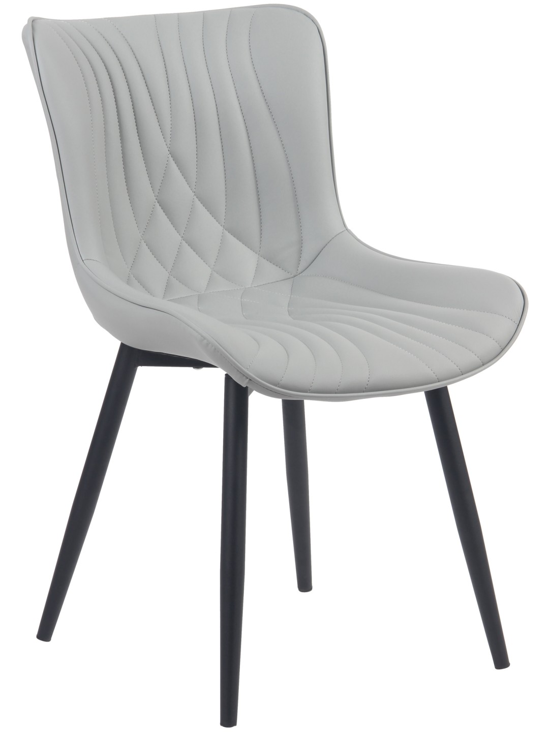 Stol Brady imiteret læder, grå