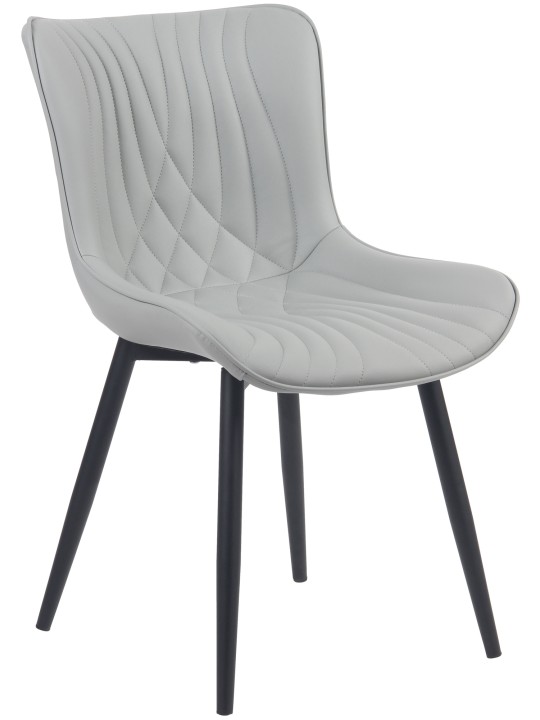 Stol Brady imiteret læder, grå