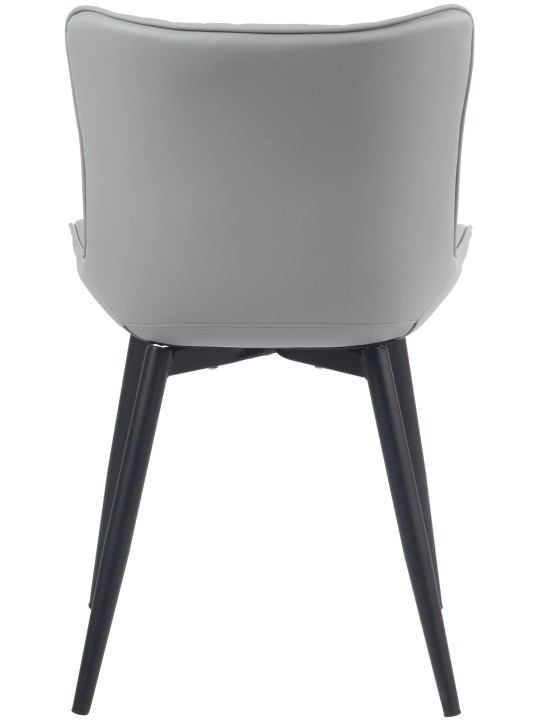 Stol Brady imiteret læder, grå