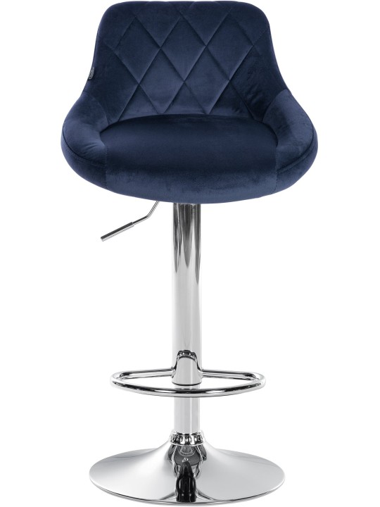 Barstol Lazio fløjlskrom, blå