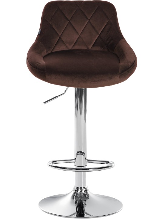 Barstol Lazio fløjlskrom, brun
