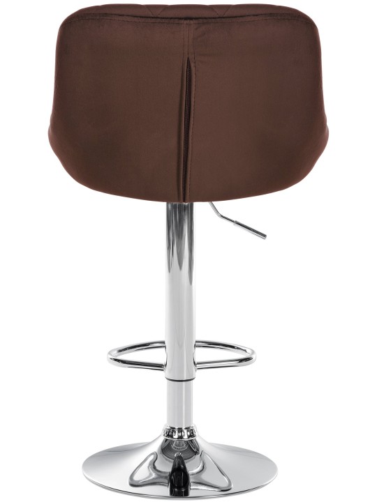 Barstol Lazio fløjlskrom, brun