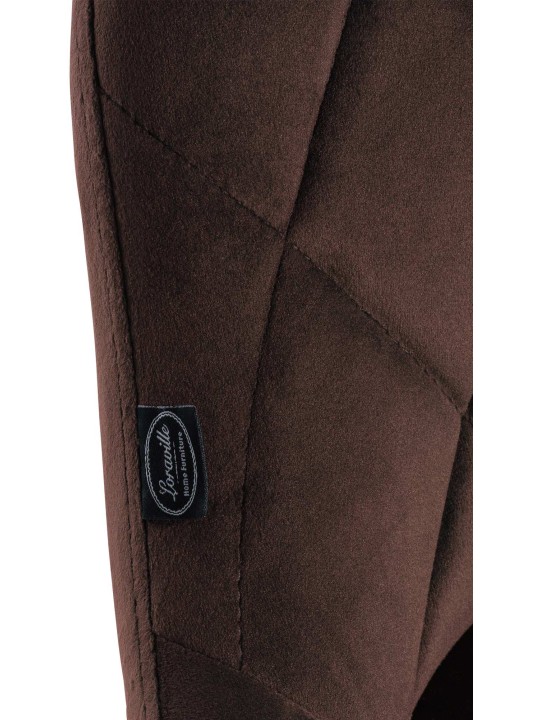 Barstol Lazio fløjlskrom, brun