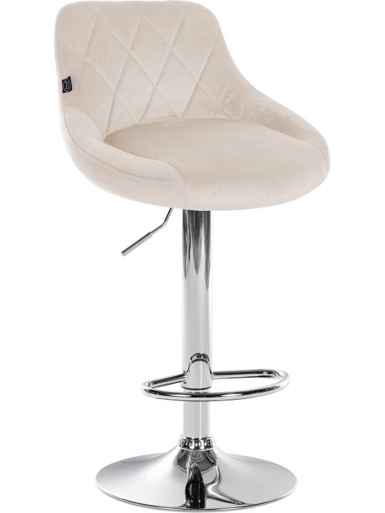 Barstol Lazio fløjlskrom, creme