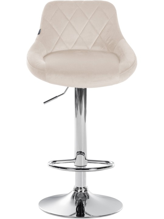 Barstol Lazio fløjlskrom, creme