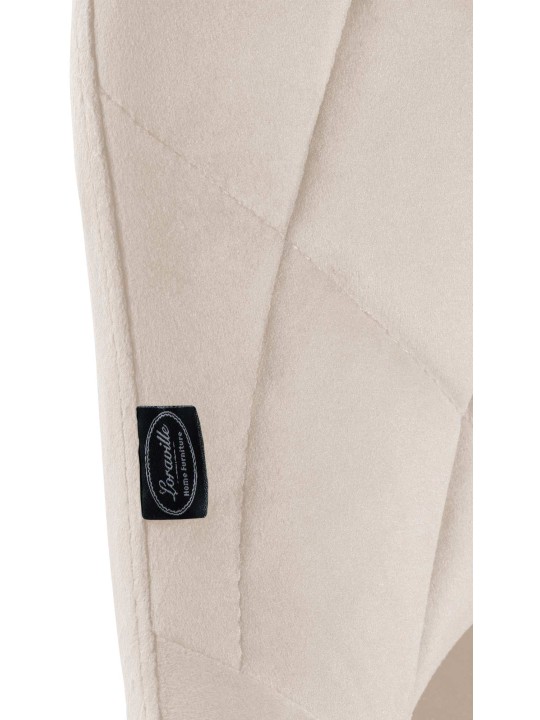 Barstol Lazio fløjlskrom, creme