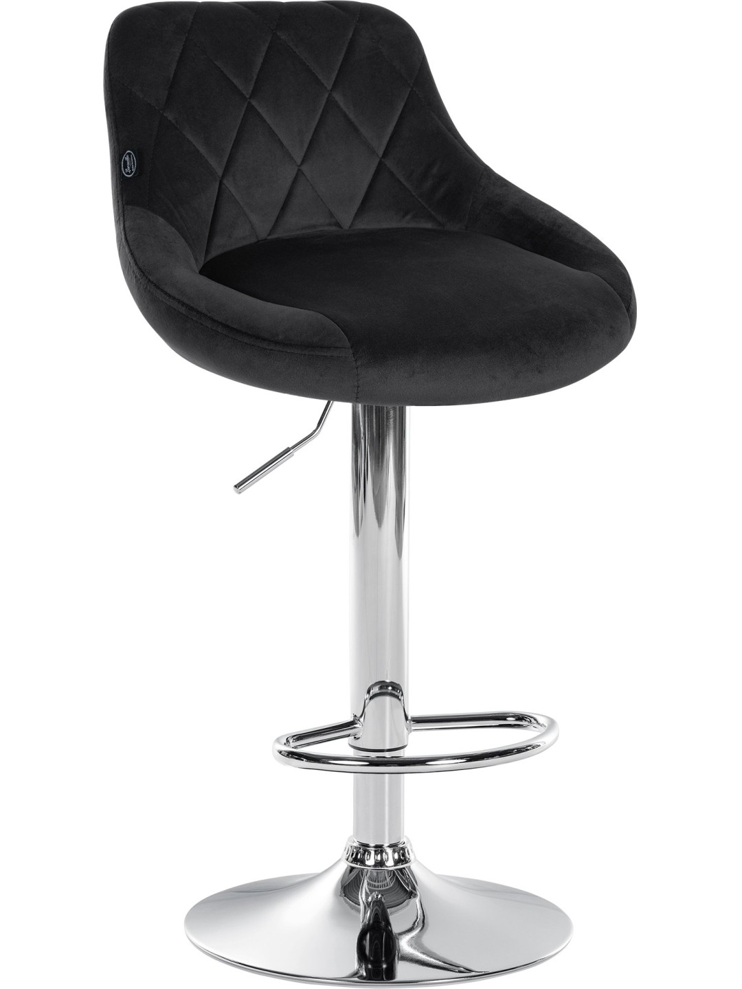 Barstol Lazio fløjlskrom, sort