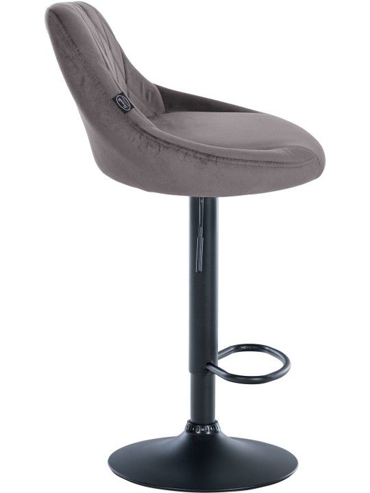 Barstol Lazio fløjl, grå