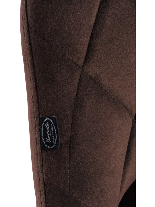 Barstol Lazio fløjl, brun