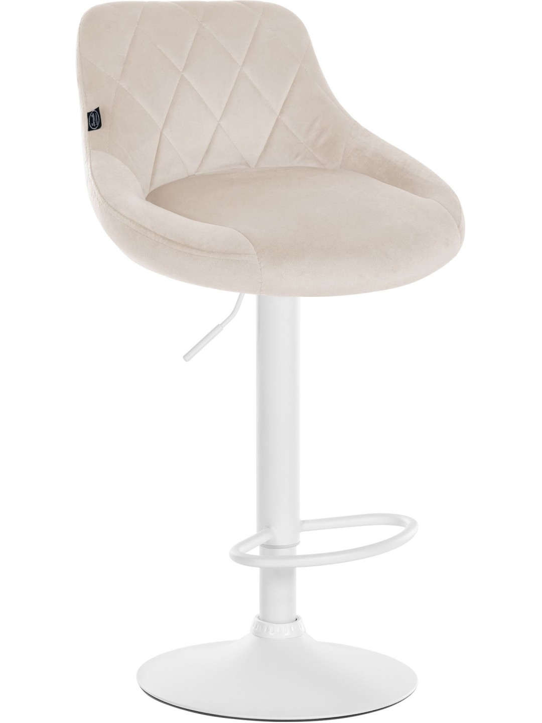 Barstol Lazio fløjl, creme