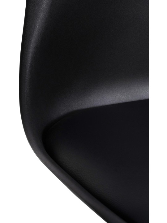 Sæt med 6 Ramsey spisestuestole, sort