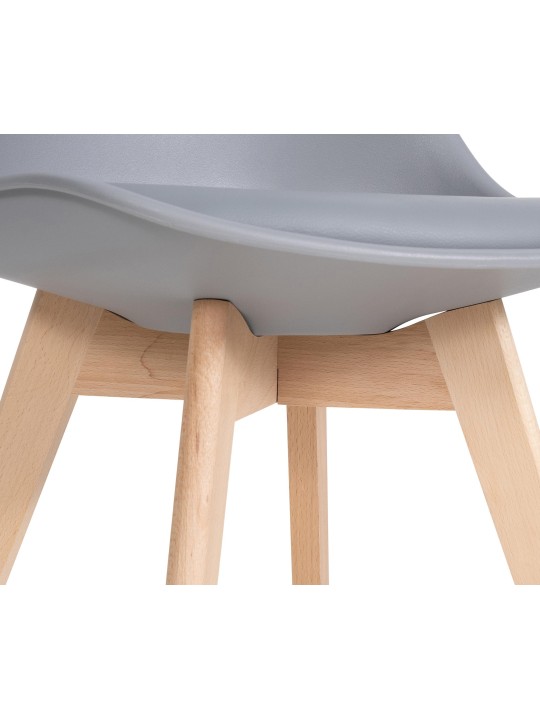 Sæt med 6 Ramsey spisestuestole, grå