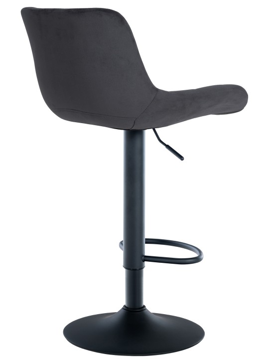 Sæt med 2 barstole Tover fløjl, sort