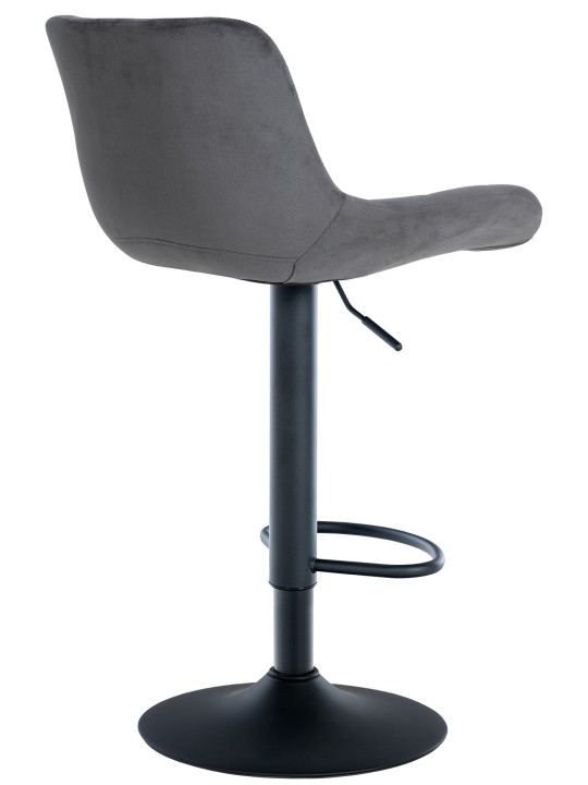 Sæt med 2 barstole Tover fløjl, mørkegrå