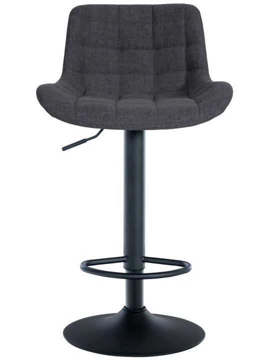 Sæt med 2 barstole Tover stof, sort Sæt med 2 barstole Tover stof, sort