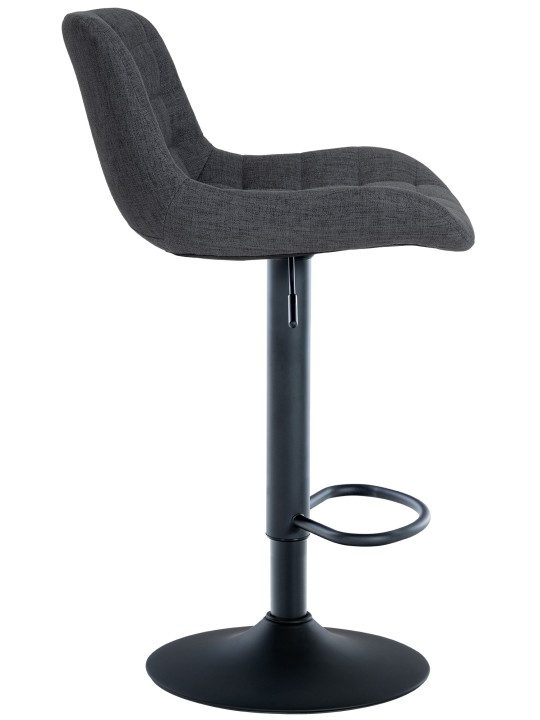 Sæt med 2 barstole Tover stof, sort Sæt med 2 barstole Tover stof, sort