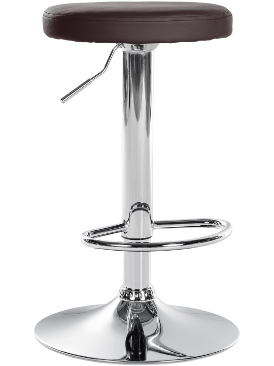 Barstol Ponte imiteret læder krom, brun
